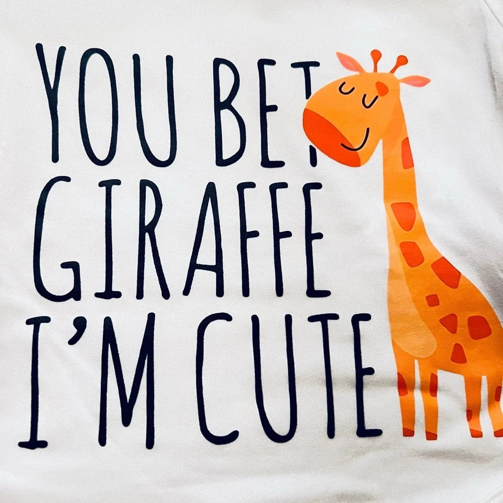 Cute Giraffe Print Kids One Piece 1-3 month